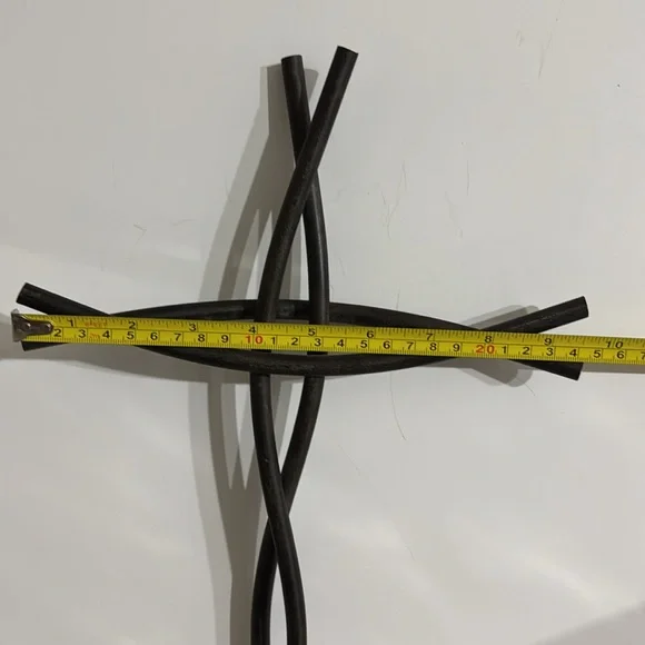 Dicksons Braided Black 16 x 9.5 Metal Hanging Wall Cross - Picture 3 of 4